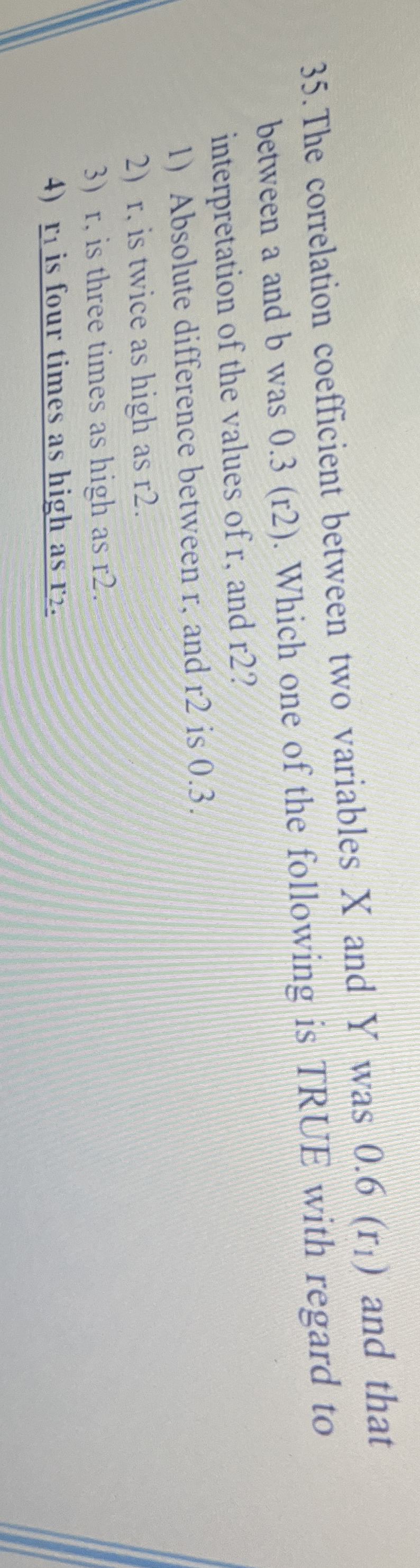 Solved The correlation coefficient between two variables X | Chegg.com