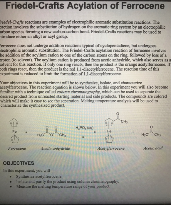 friedel crafts acylation of ferrocene mechanism