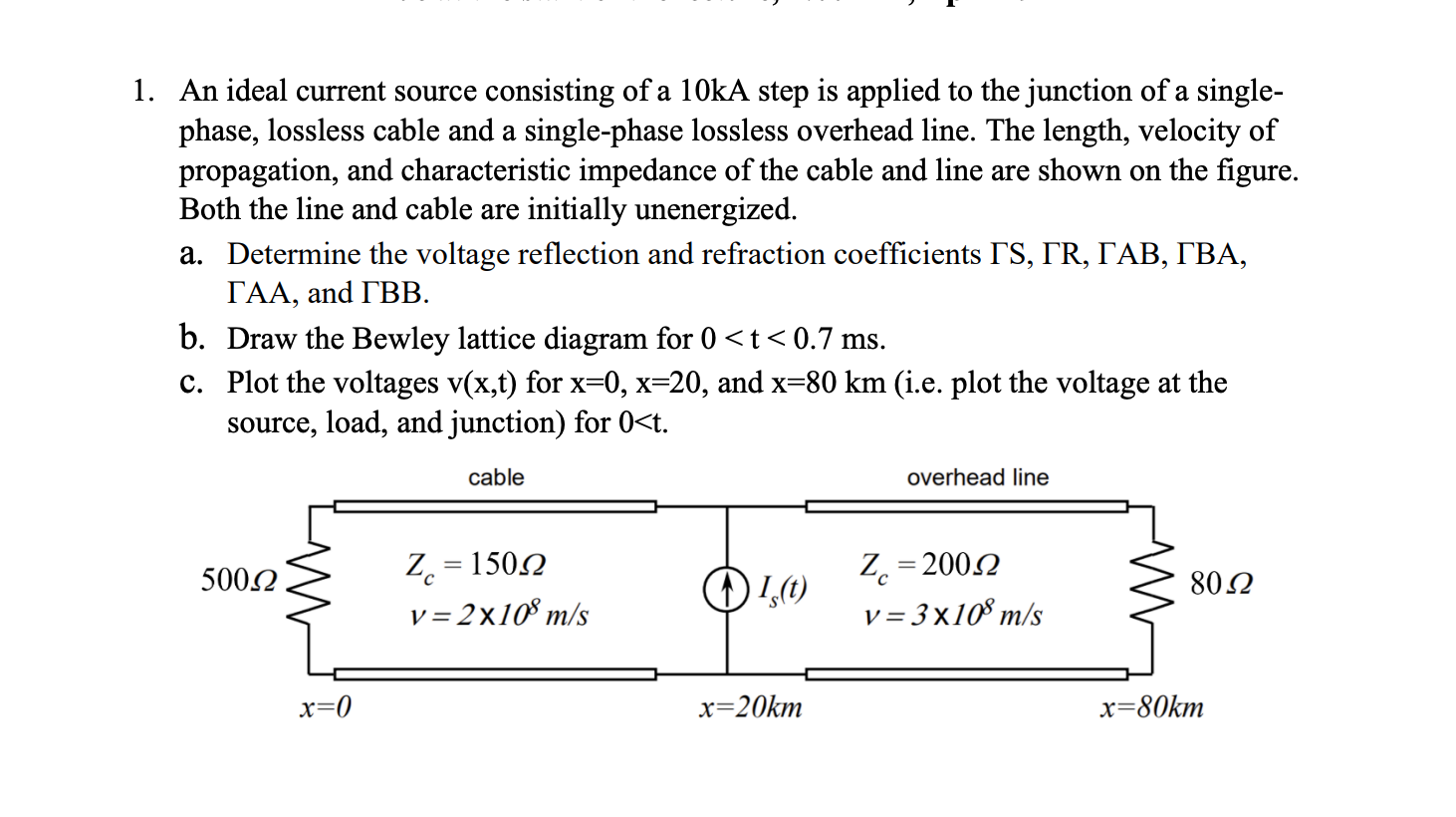 An ideal current source consisting of a 10 ﻿kA step | Chegg.com