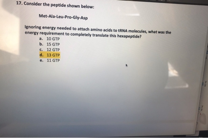 Solved 17. Consider The Peptide Shown Below: | Chegg.com