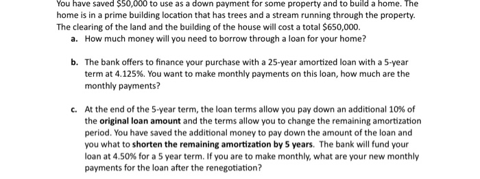 how much of a down payment do i need to build a house