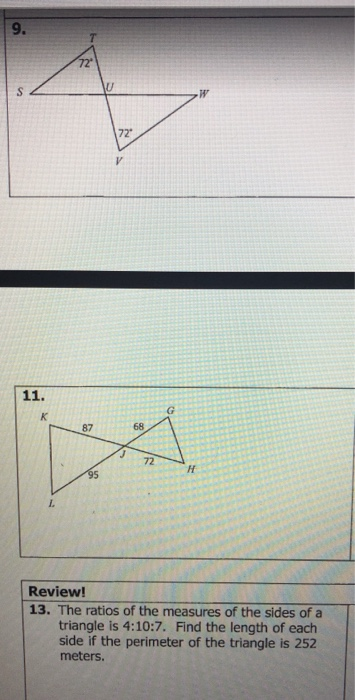 Directions Determine Whether The Triangles Are Chegg Com