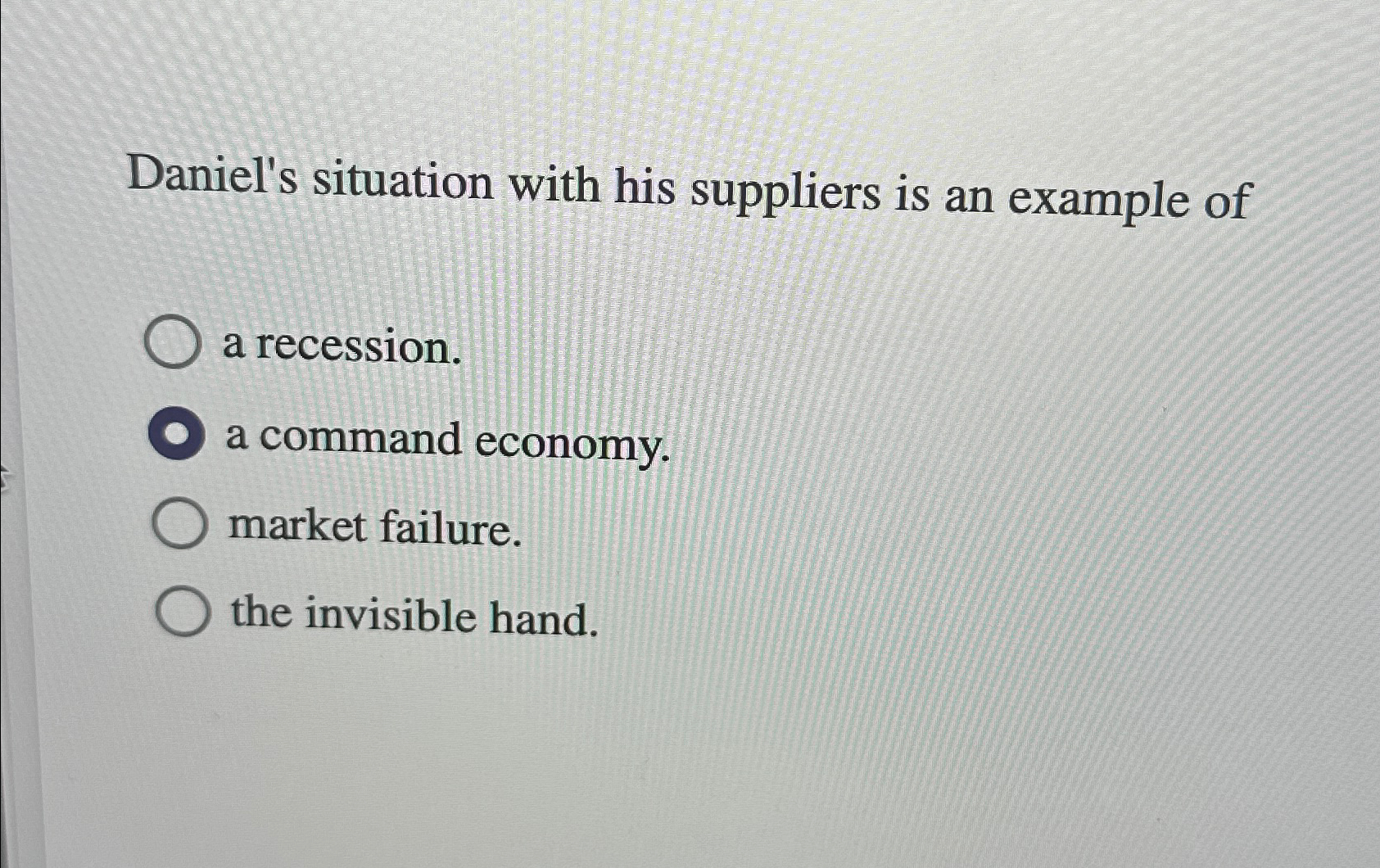 Solved Daniel's situation with his suppliers is an example | Chegg.com