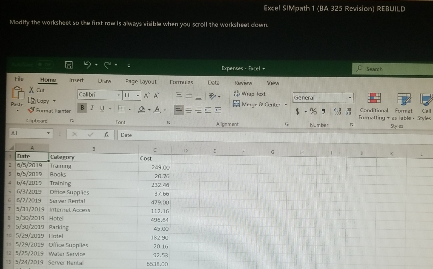 Solved Excel SIMpath 1 (BA 325 Revision) REBUILDModify the Chegg com Solved Excel SIMpath 1 (BA 325 Revision) REBUILDModify the Chegg com