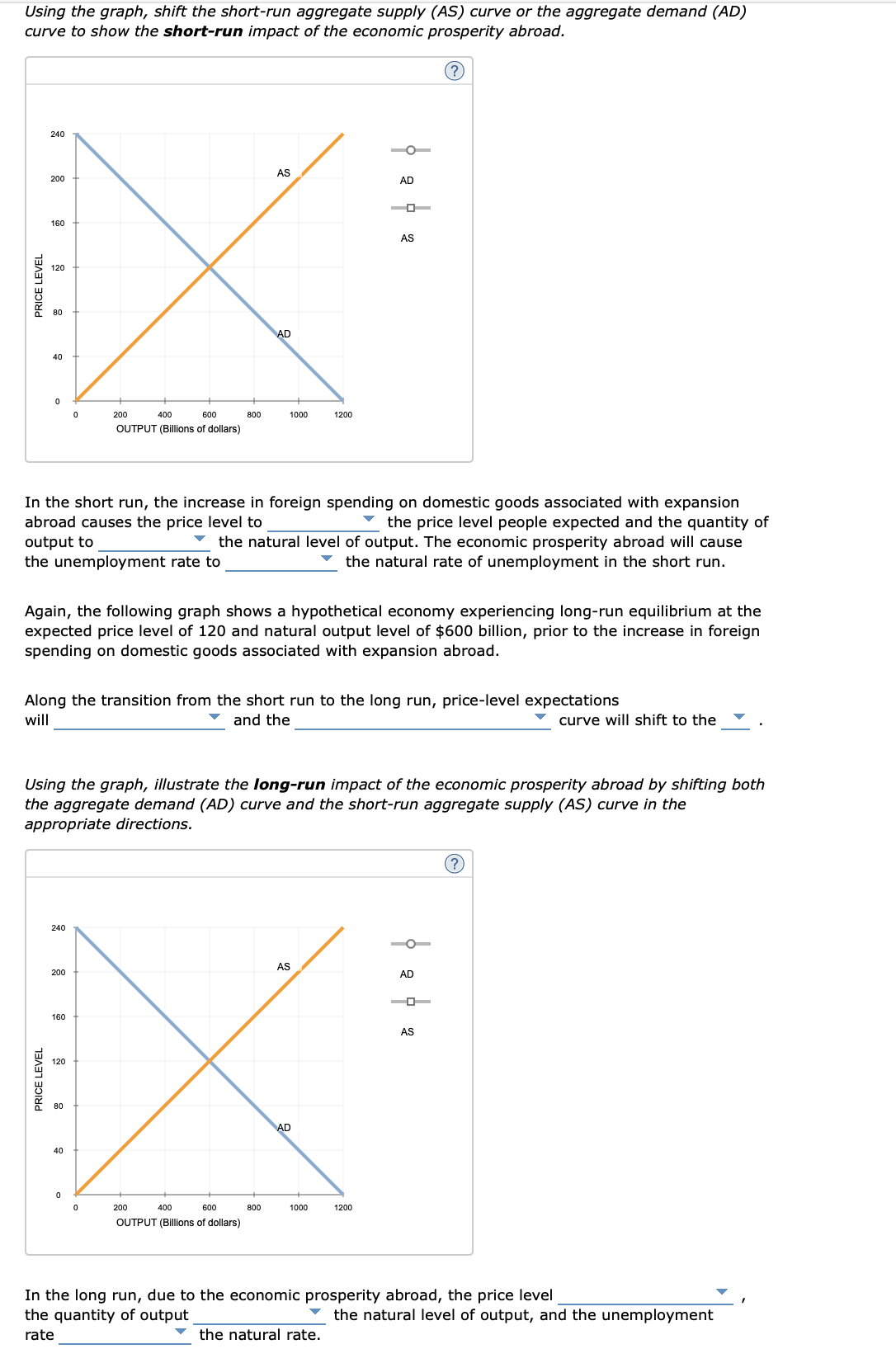 (solved) a decrease in aggregate demand in the short... Solved Using the graph, shift the short-run aggregate supply | Chegg.com