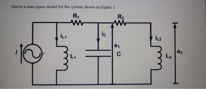Solved Derive a state space model for the system shown in | Chegg.com