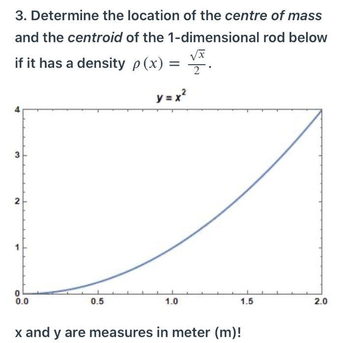Solved 3. Determine the location of the centre of mass and | Chegg.com
