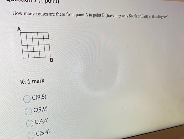 Solved How Many Routes Are There From Point A To Point B | Chegg.com