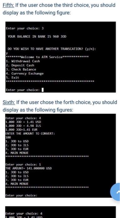 Solved Write a complete C program that performs ATM | Chegg.com