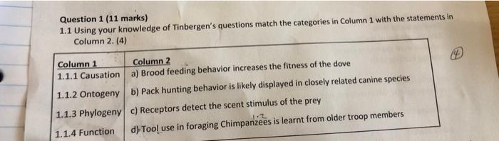 Solved Question 1 (11 marks) 1.1 Using your knowledge of | Chegg.com