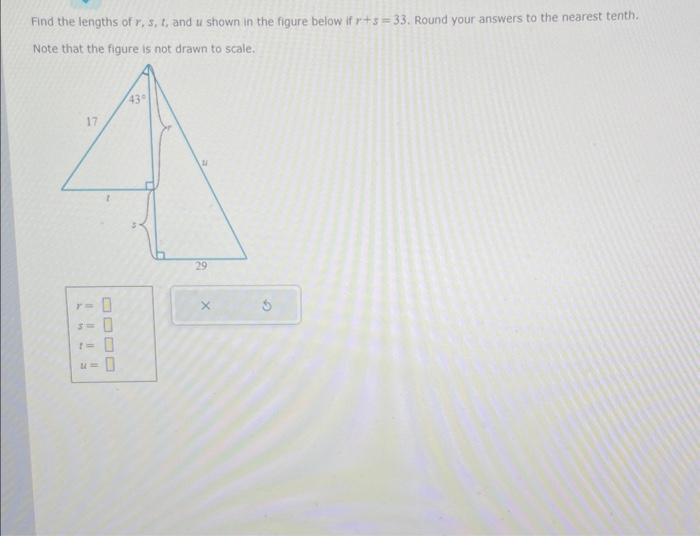 Solved Find The Lengths Of R S T And U Shown In The Figure Chegg Com