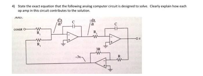 Solved 4) State the exact equation that the following analog | Chegg.com