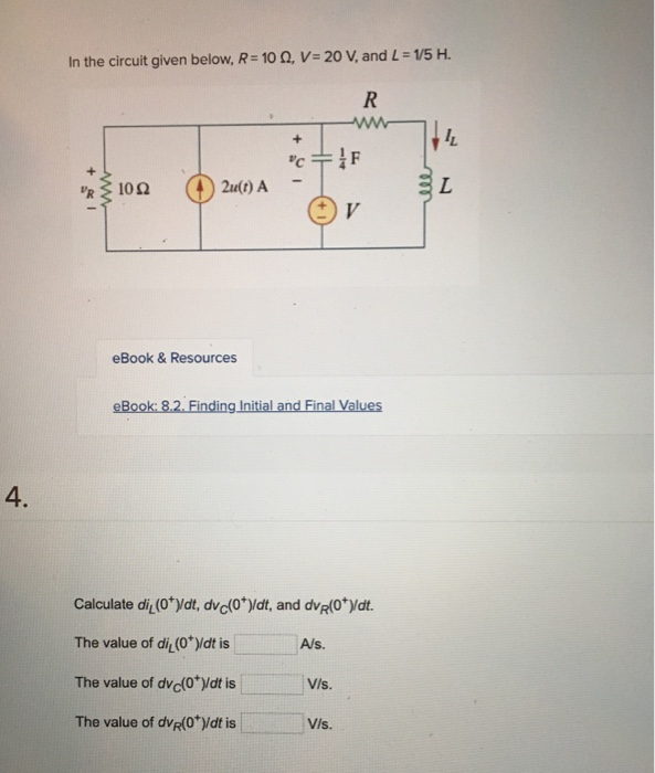 Solved In the circuit given below, R = 10 , V = 20 V, and | Chegg.com