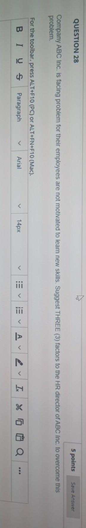Solved QUESTION 28 5 points Save Answer Company ABC Inc. is | Chegg.com