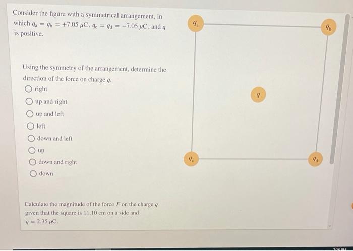 Solved Consider the figure with a symmetrical arrangement, | Chegg.com