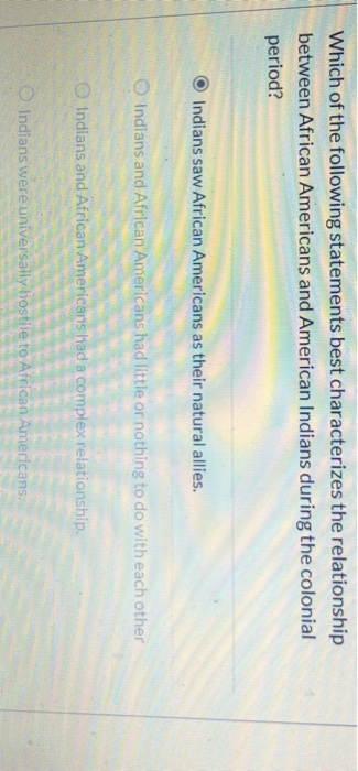 Solved Which of the following statements best characterizes | Chegg.com