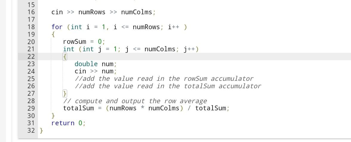 Solved vu 5.7 Lab 32 Average of Numbers in Rows Use the Chegg