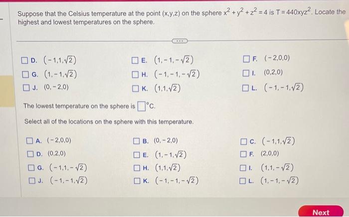 Solved Suppose that the Celsius temperature at the point | Chegg.com