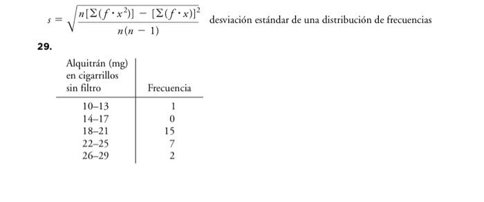 \( s=\sqrt{\frac{n\left[\sum\left(f \cdot x^{2}\right)\right]-[\Sigma(f \cdot x)]^{2}}{n(n-1)}} \)