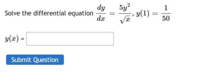 Solved Solve the differential equation | Chegg.com