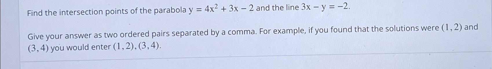 Solved Find the intersection points of the parabola | Chegg.com