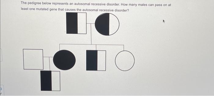 Solved The pedigree below represents an autosomal recessive | Chegg.com