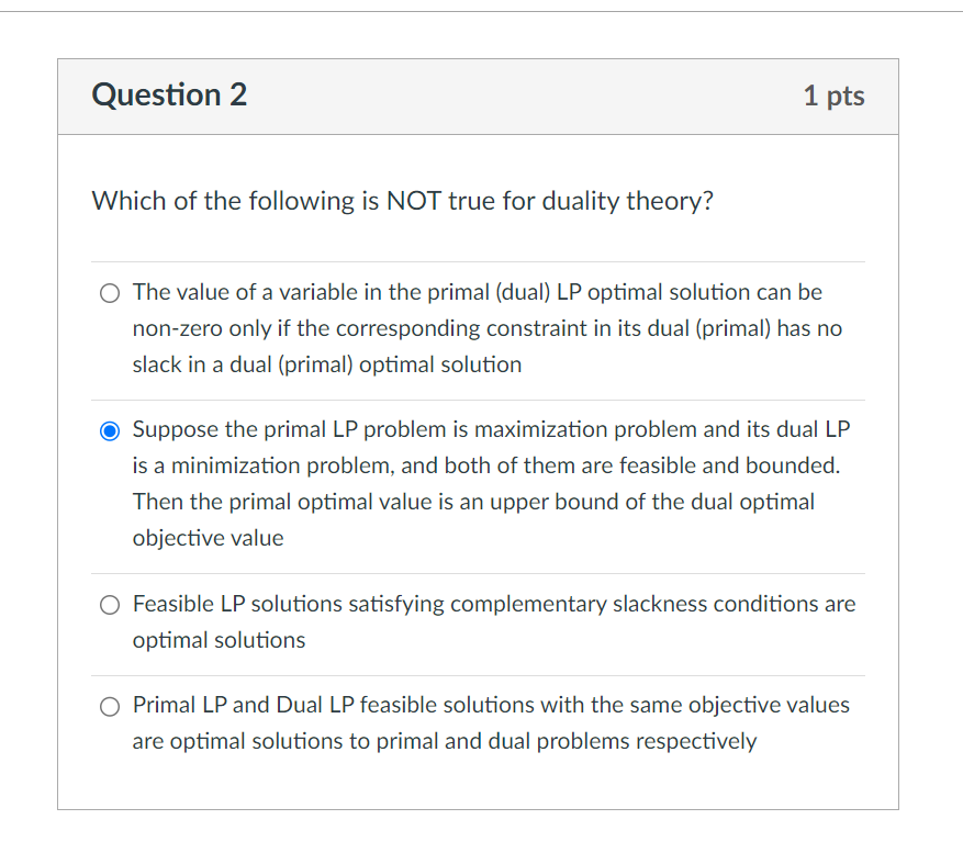 Solved Question 2Which of the following is NOT true for | Chegg.com