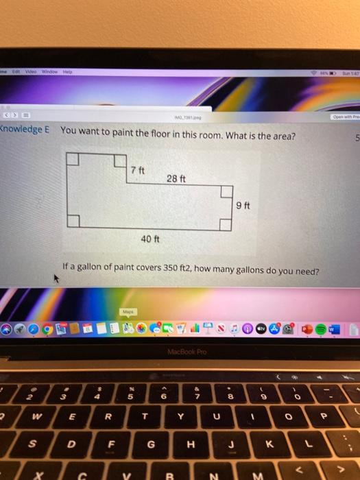 Solved ne Wine Open Knowledge E You want to paint the floor | Chegg.com