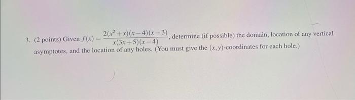 Solved 3. (2 points) Given | Chegg.com