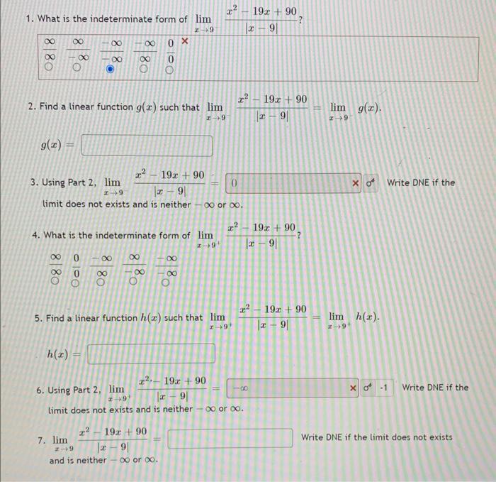 Solved 1. What is the indeterminate form of | Chegg.com