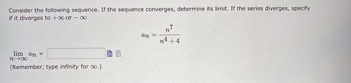 Solved Consider the following sequence. If the sequence | Chegg.com