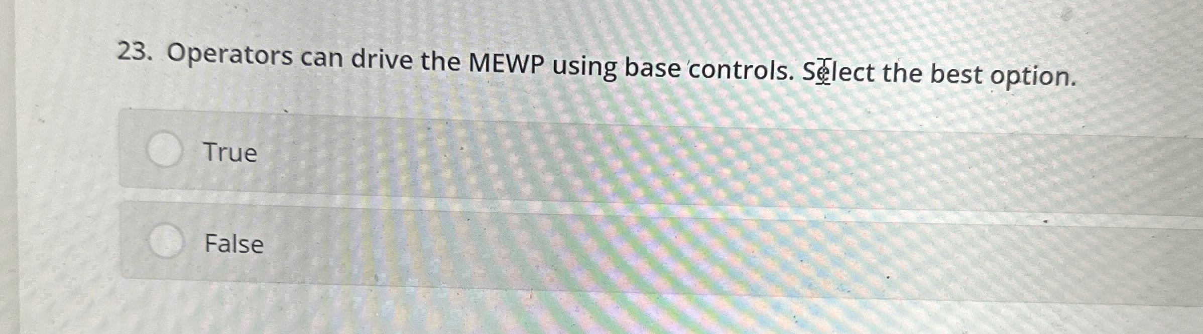 Solved Operators can drive the MEWP using base controls. | Chegg.com