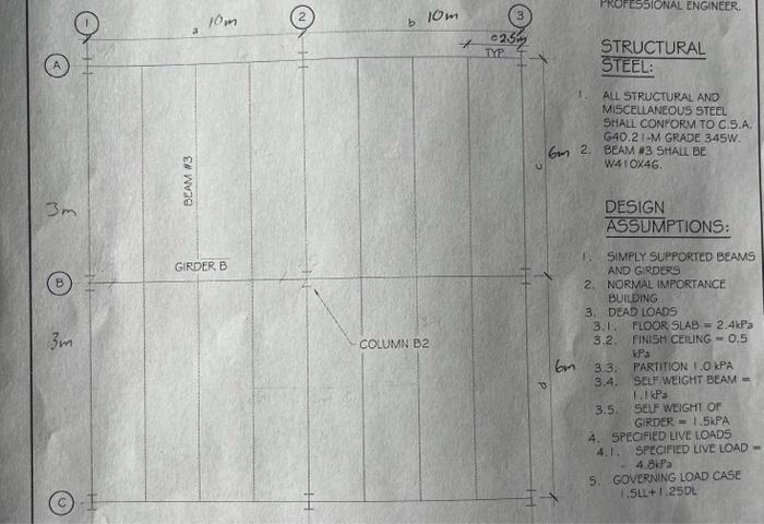 Solved The attach sketch is the structural steel layout of | Chegg.com