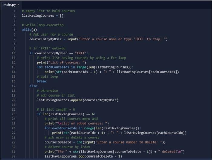 Solved Could you add def functions to the code(at least 3). | Chegg.com