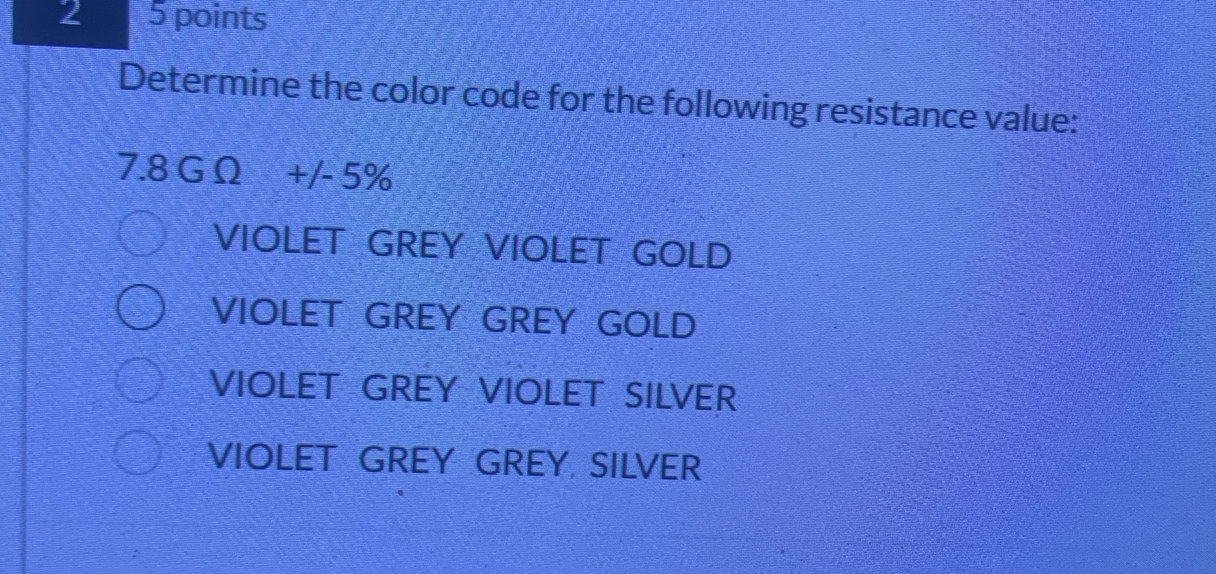 Solved 25 ﻿pointsDetermine the color code for the following | Chegg.com
