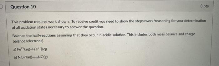 Solved Question 11 5 pts This problem requires work shown. | Chegg.com