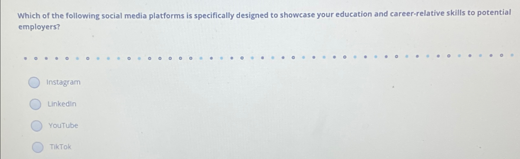 Solved Which of the following social media platforms is | Chegg.com