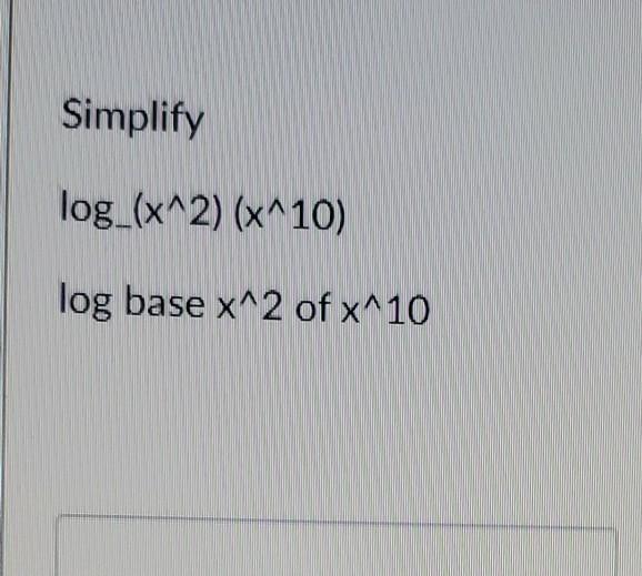 log base 2 x 10