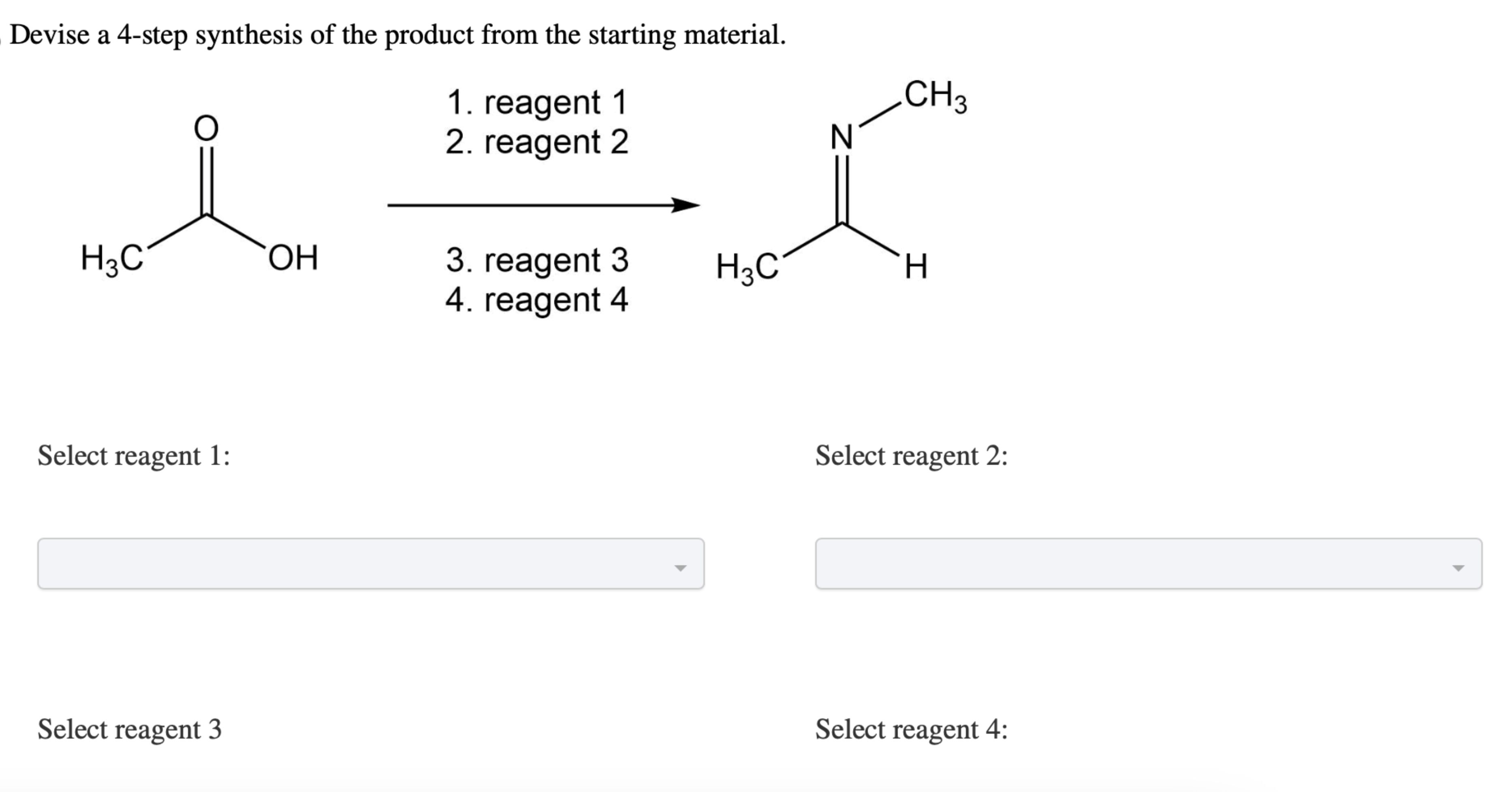 Devise a 4-step synthesis of the product from the | Chegg.com