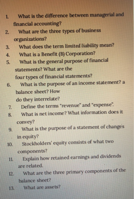 Solved What is the difference between managerial and | Chegg.com