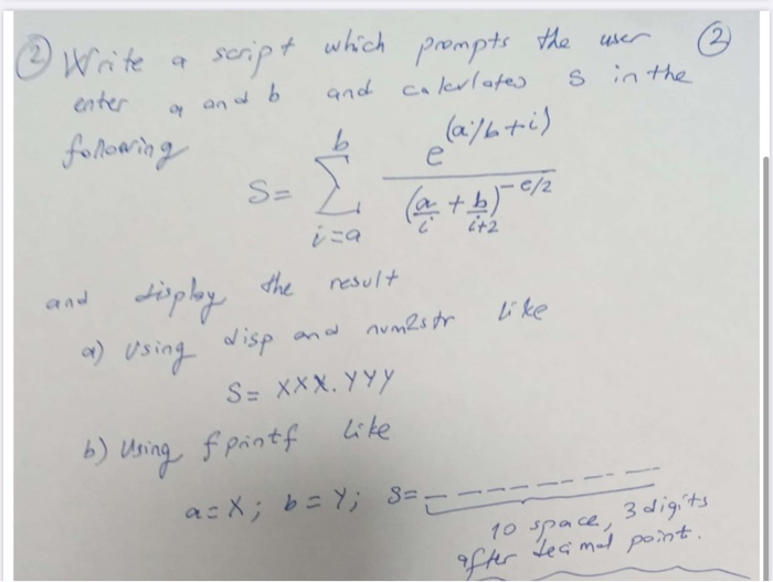 Solved & user in the ② Write a script which prompts the | Chegg.com