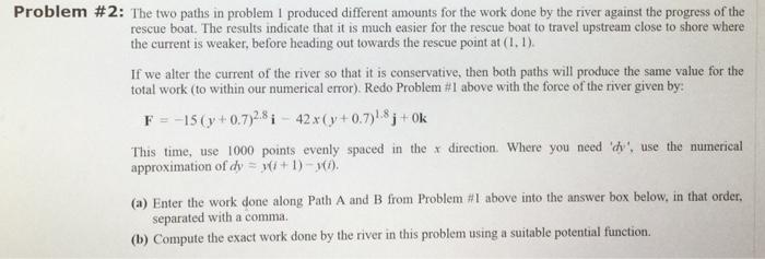 Problem #2: The two paths in problem I produced | Chegg.com