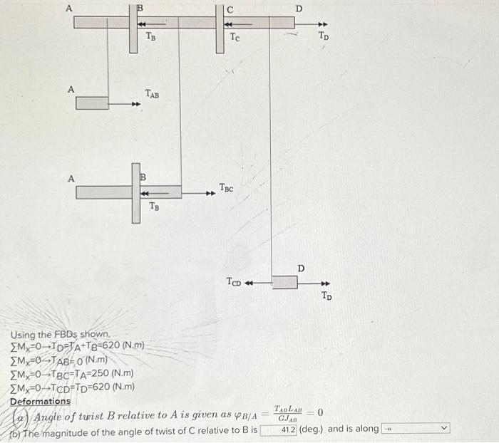 Solved The electric motor keeps the aluminum shaft ABCD, | Chegg.com