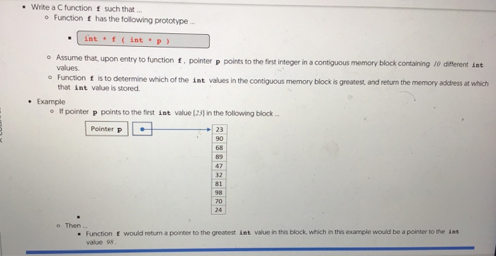 • Write a C function f such that... Function has the following prototype int . f (int - P) Assume that, upon entry to functio