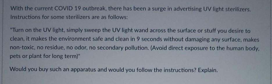How long does it take to turn on UV lamp in a clean room?