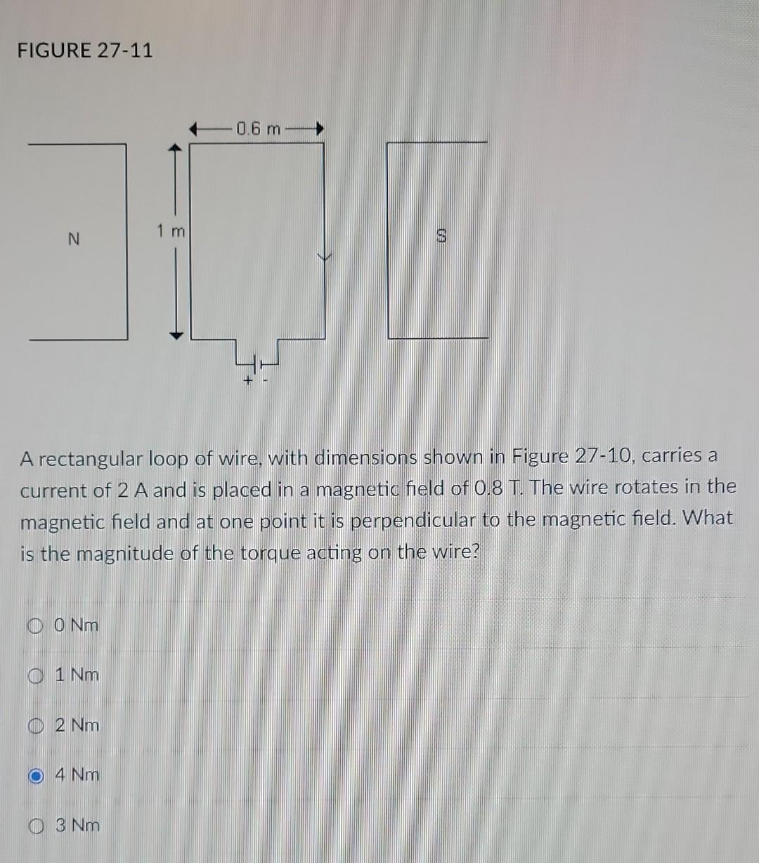 Solved FIGURE 27-11 A rectangular loop of wire, with | Chegg.com