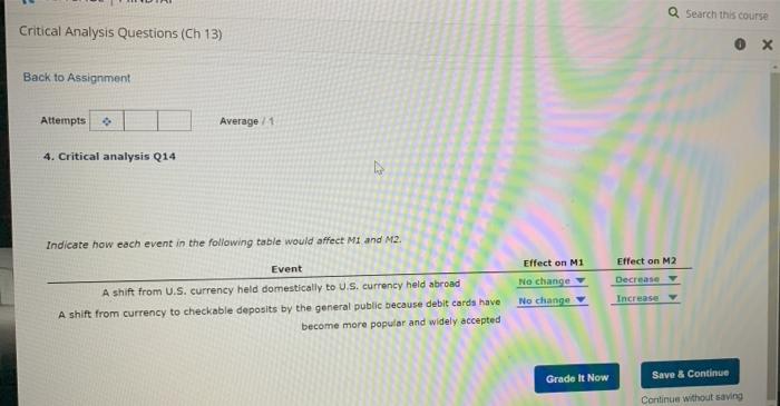 Solved Search this course Critical Analysis Questions (Ch | Chegg.com