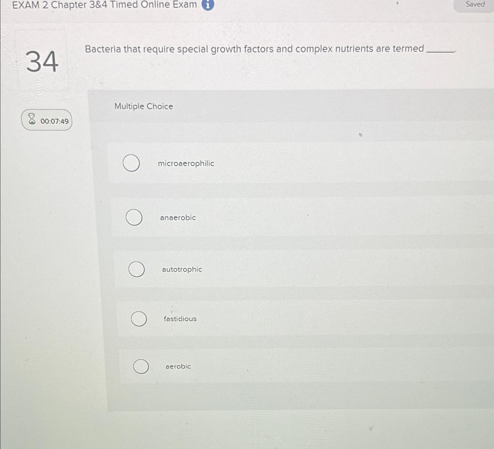 Solved EXAM 2 ﻿Chapter 3&4 ﻿Timed Online Exam | Chegg.com