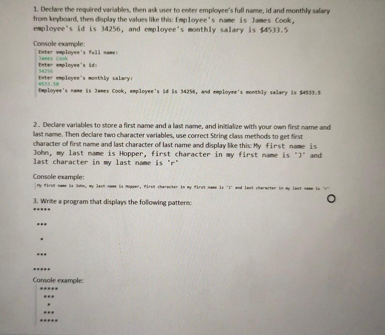 Solved 1. Declare the required variables, then ask user to | Chegg.com