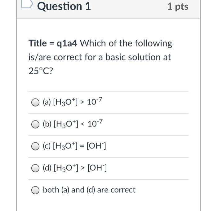Solved Question 1 1 pts Title = q1a4 Which of the following | Chegg.com